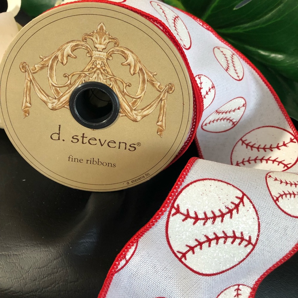 d. stevens - baseball glitter ribbon
